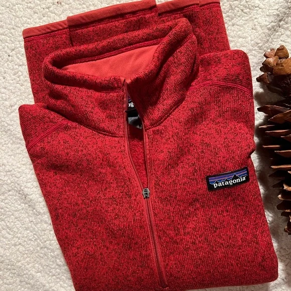 Patagonia 1/4 zip Better Sweater in Red - Picture 2 of 12
